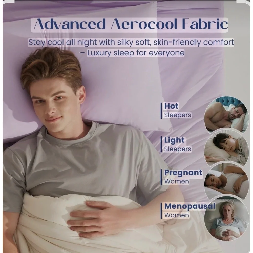 Rest Evercool Cooling Pillowcase White Standard Ionic+ Silver Spandex Nylon Lux